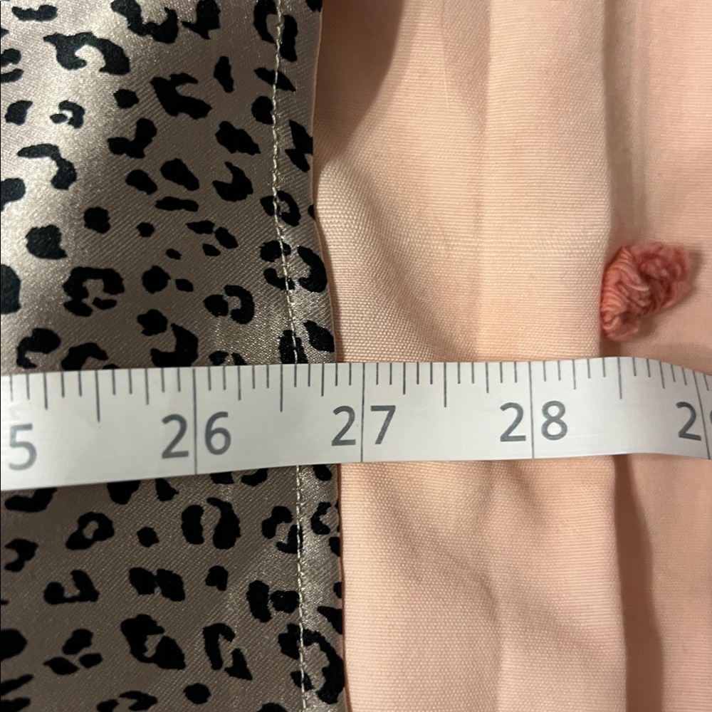 Socialite Satin Leopard Print Tie Strap Mini Dress Small | Smocked Back Animal - Picture 9 of 12